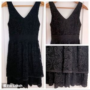 Altar’d State black lace Dress Fairy Grunge Coquette Whimsigoth Cocktail Boho XS